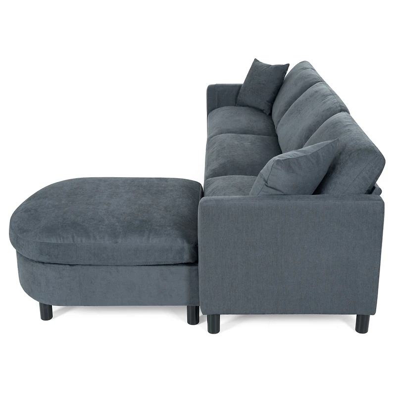 Streamdale Furniture Streamdale Sectional Sofa with Ottoman and Removable Cushions