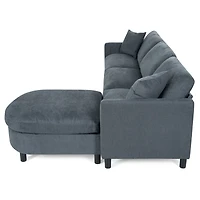 Streamdale Furniture Streamdale Sectional Sofa with Ottoman and Removable Cushions