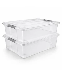 Sorbus Pack 40qt Underbed Bins with Lids and Handles