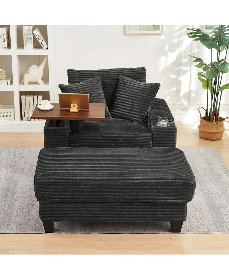 Streamdale Furniture Faux Leather Chesterfield Sofa with Nailhead Trim and 2 Pillows