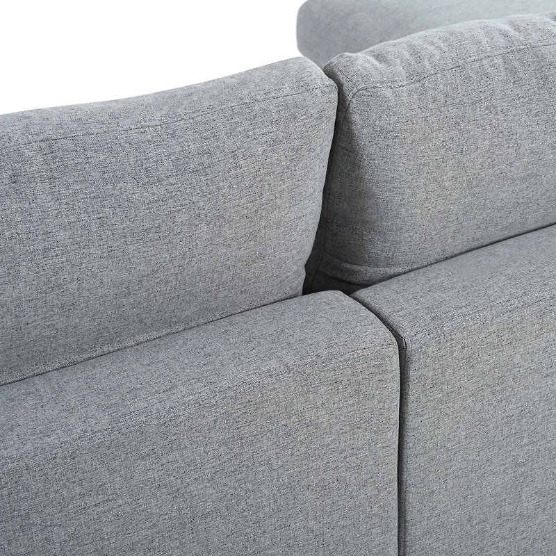 Streamdale Furniture Large U-Shaped Modular Chenille Sectional Sofa with 2 Ottomans
