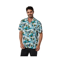 Mio Marino Mens Casual Button-Down Hawaiian Short Sleeve Shirt