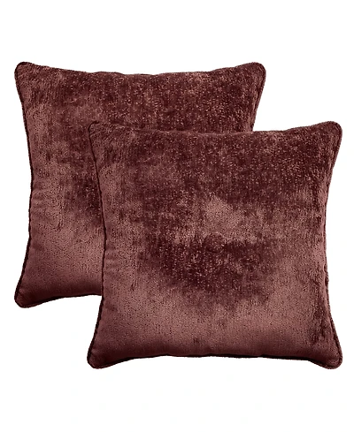 Edie@Home Delmonico Chenille 2-Pack Decorative Pillows, 20" x
