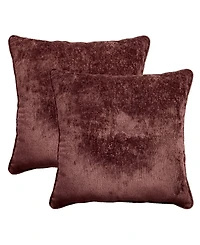 Edie@Home Delmonico Chenille 2-Pack Decorative Pillows, 20" x