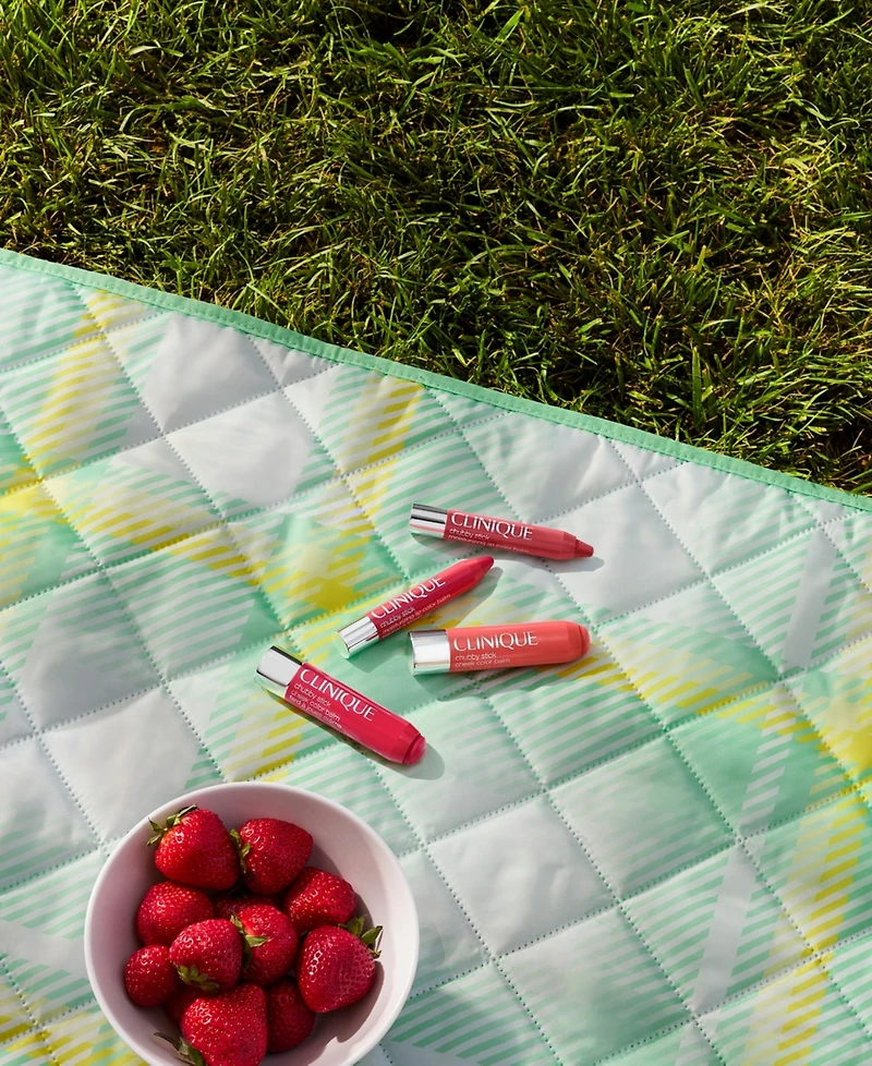 Free limited-edition picnic blanket with any $55 Clinique purchase.