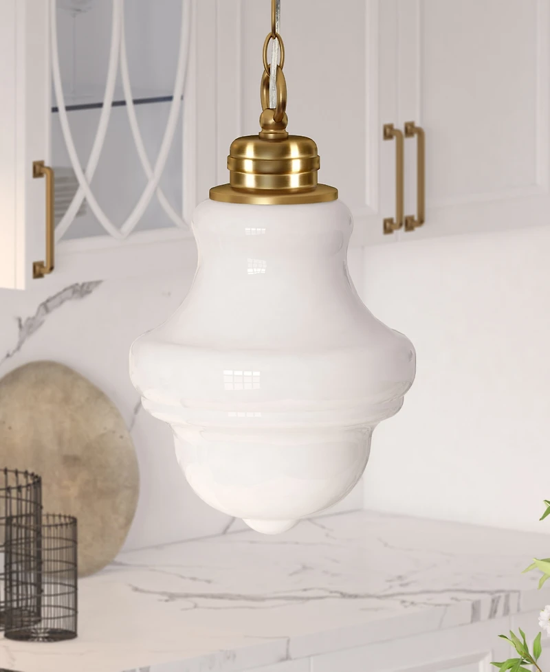 Hudson & Canal Annie 9" Wide Metal Pendant