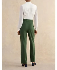 Hobbs London Women's Bess High Waisted Straight Leg Trousers