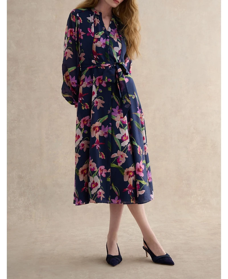 Hobbs London Women's Pippa Floral Midi Dress