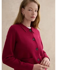 Hobbs London Women's Dannie Cinched-Waist Collard Shirt
