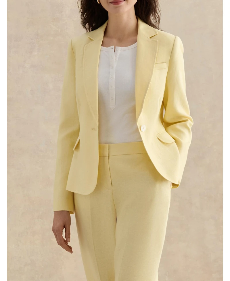 Hobbs London Women's Adalee Linen Tailored Blazer