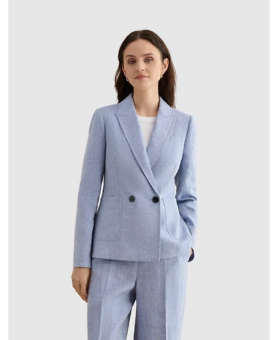 Hobbs London Women's Estella Double Breasted Linen Jacket