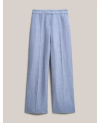 Hobbs London Women's Estella Mid-Rise Wide-Leg Linen Trousers