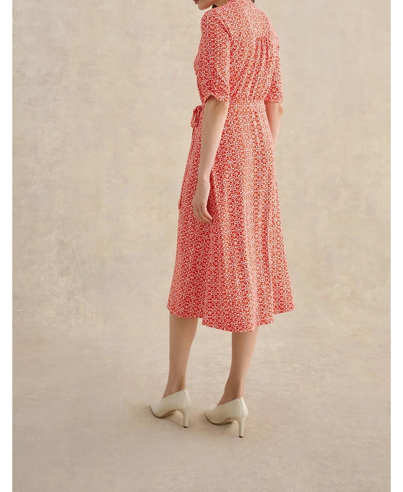 Hobbs London Women's Cathy 3/4 Sleeve Jersey Midi Dress