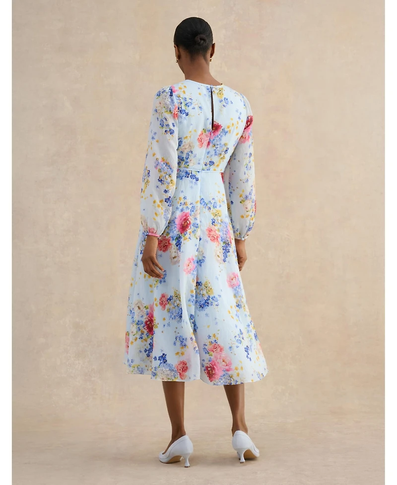 Hobbs London Women's Constance Floral Midi Dress