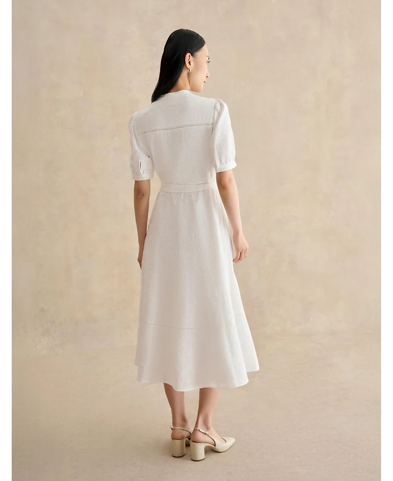 Hobbs London Women's Amani Short Sleeve Midi Dress