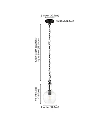 Hudson & Canal Verona 7" Wide Metal Pendant