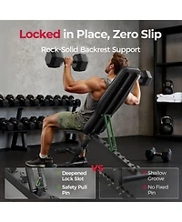 Fed Fitness WB2 Weight Bench, Utility Adjustable Weight Bench for Full Body Workout- Multi-Purpose Foldable Incline Bench