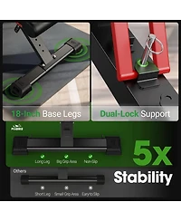 Fed Fitness WB3 Weight Bench with Headrest, 750LBS Foldable Adjustable Bench Press, Incline Decline Flat Workout Bench Fits 6'5''