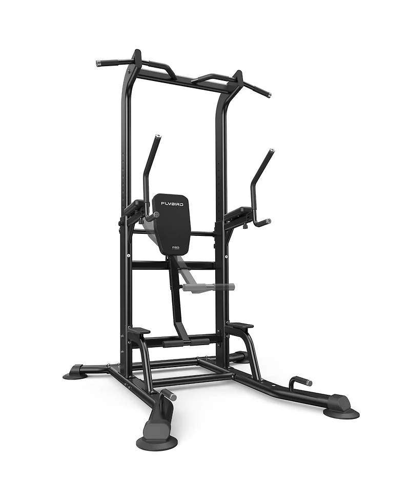 Fed Fitness 800LBS Heavy-Duty Power Tower, Multi-Grip Pull Up Dip Station with Adjustable Core Trainer, Full-Body Home Gym Strength Training Equipment
