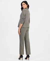 Anne Klein Essentials Petite One Button Scrunch Sleeve Jacket Nyc Compression Side Tab Pants