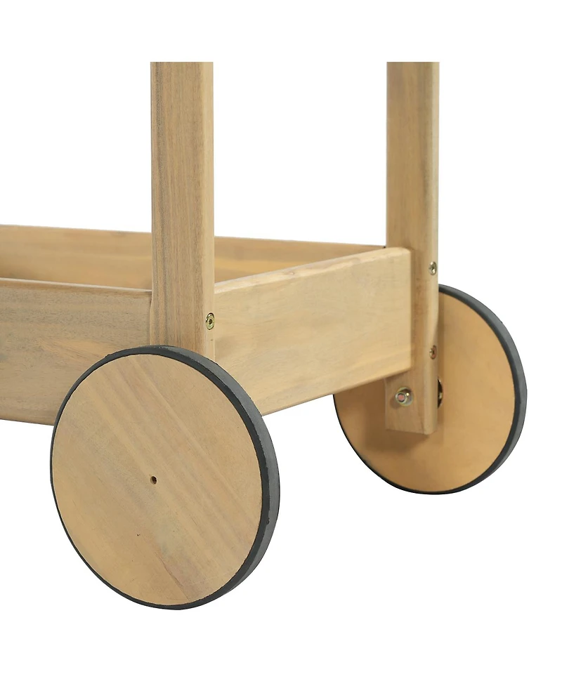 Streamdale Furniture Saratoga Outdood Rolling Bar Cart