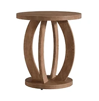 Slickblue Round End Table with Storage for Small Spaces