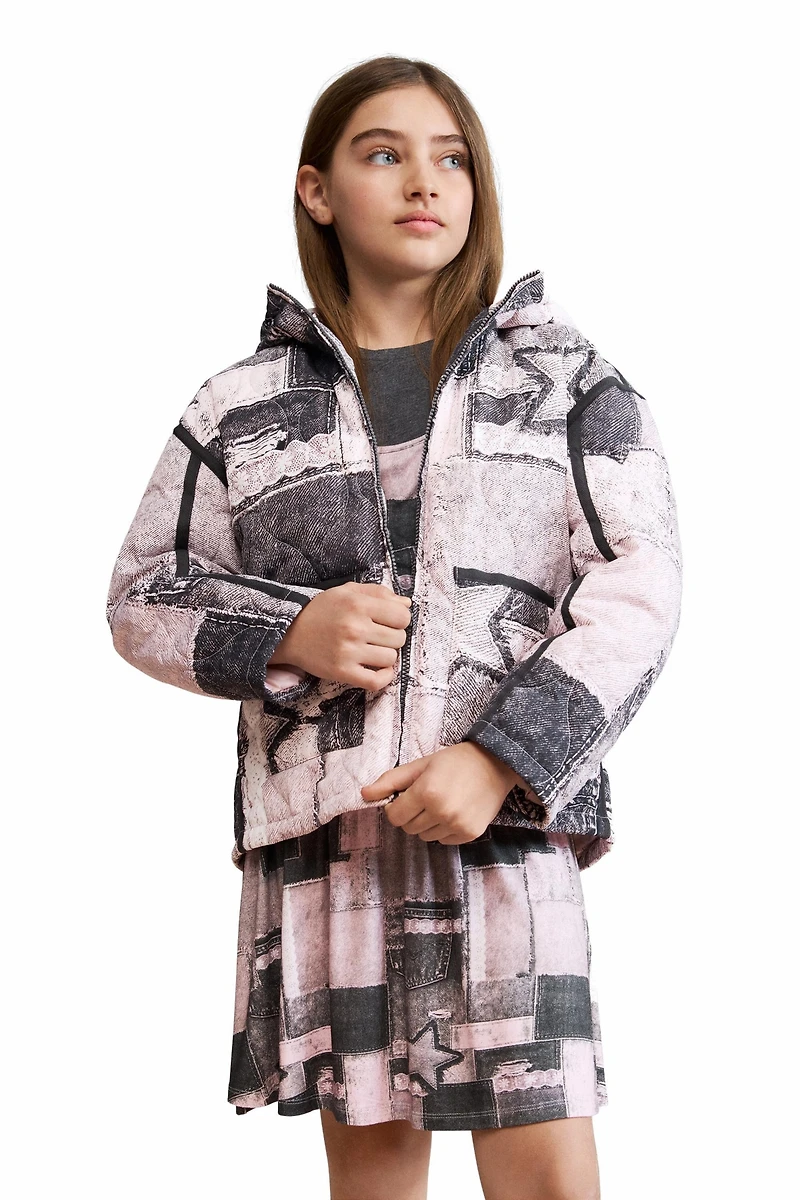 Desigual Girls's Collage hooded jacket