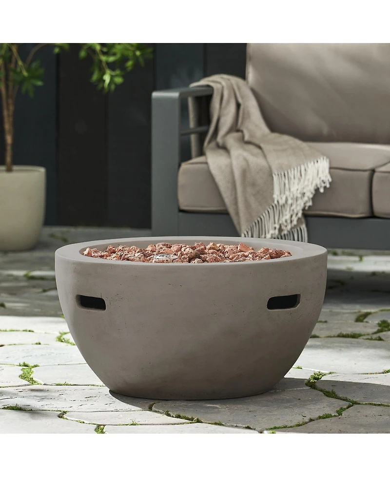 Streamdale Furniture 27" 40,000 Btu Propane Bowl Fire Pit, Light