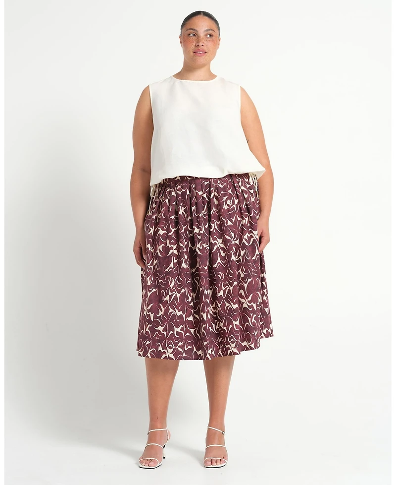 Estelle Plus Size Ainsley Tie-Hem Relaxed Tank Top