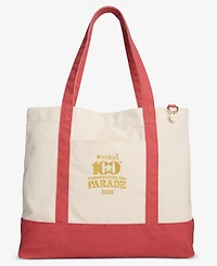 Macy's 100th Thanksgiving Day Parade 2026 Large Canvas Tote Bag, Macy's Exclusive