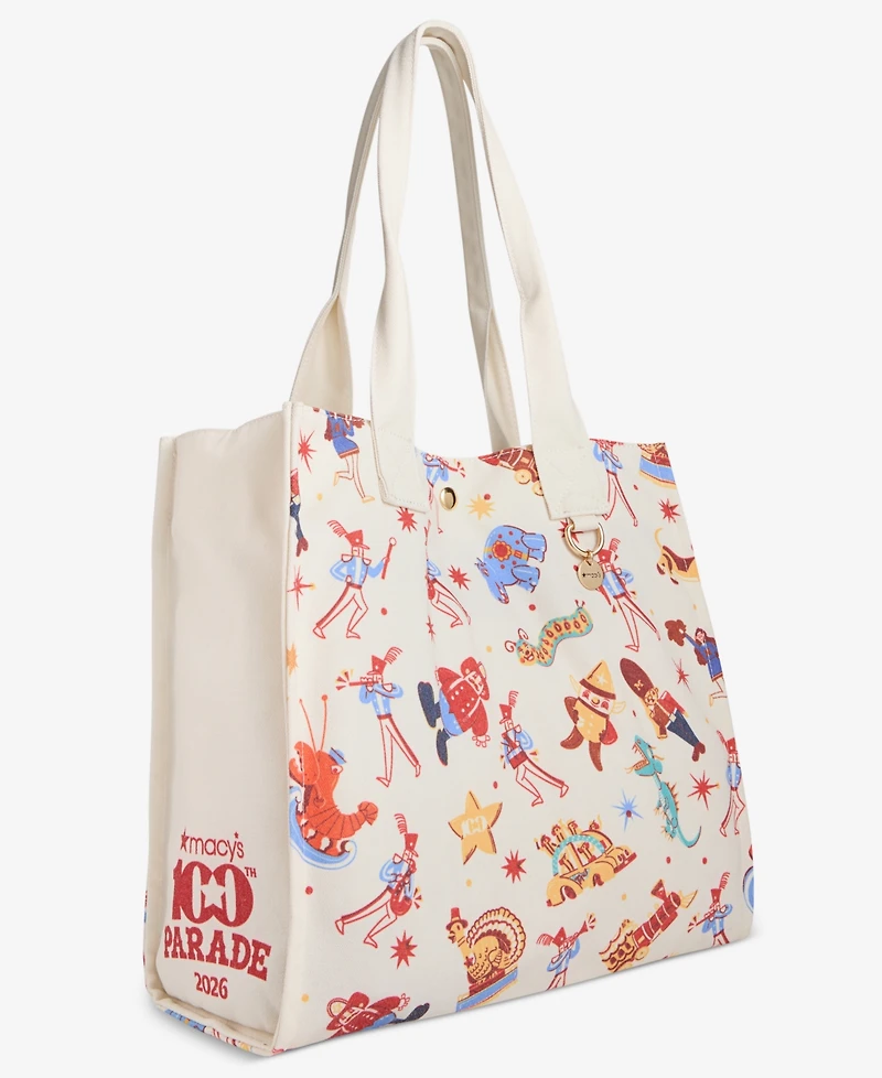 Macy's 100th Thanksgiving Day Parade 2026 Character-Print Canvas Tote Bag, Macy's Exclusive