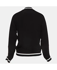 Pre-Owned Zadig & Voltaire Women's Pre-Owned Zadig and Voltaire Pink/black Printed Crepe Reversible Bomber Jacket