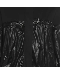 Pre-Owned Love Moschino Women's Black Jersey Nylon Hoodie Jacket