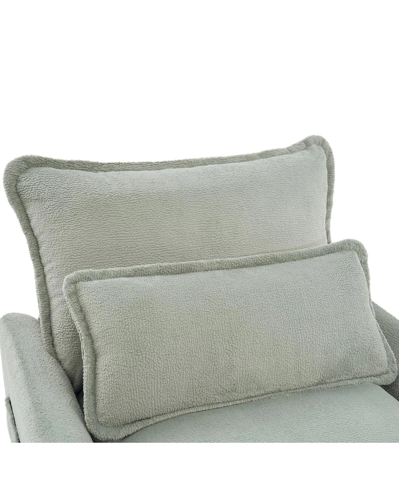 Streamdale Furniture Modern 31.9" Plush Upholstered Accent Chair with Side Storage Pockets, Green
