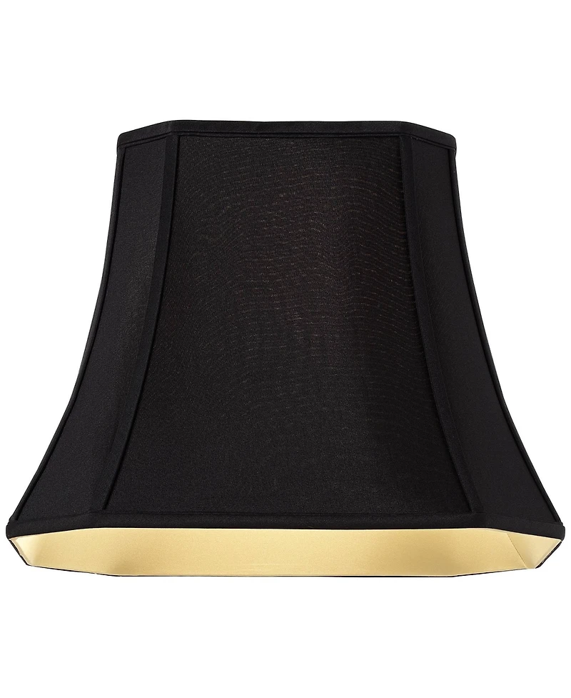Springcrest Set of 2 Oblong Lamp Shades Medium 10" Wide x 7" Deep at Top 16" Wide x 12" Deep at Bottom 12.5" High Spider Harp Finial