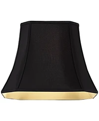 Springcrest Set of 2 Oblong Lamp Shades Medium 10" Wide x 7" Deep at Top 16" Wide x 12" Deep at Bottom 12.5" High Spider Harp Finial