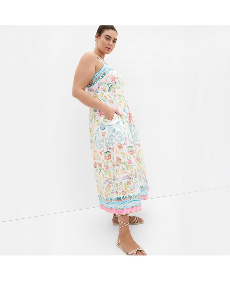 City Chic Women's Calissa Seascape Print Maxi Dress