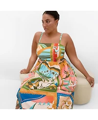 City Chic Women's Wild Soul Print Maxi Dress