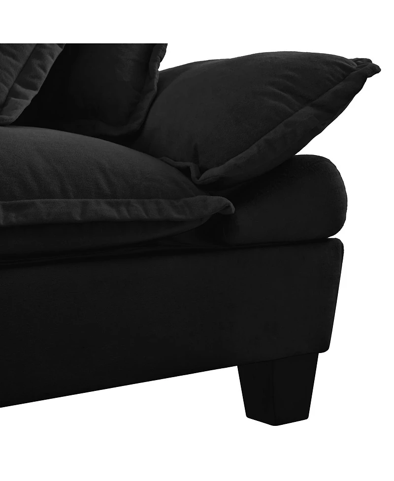 Streamdale Furniture Modular Sectional Cloud Couch with 2 Ottomans and 2 Pillows