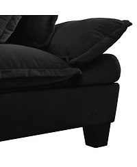Streamdale Furniture Modular Sectional Cloud Couch with 2 Ottomans and 2 Pillows