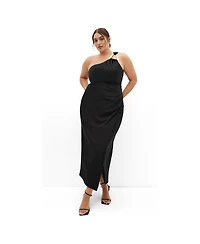 City Chic Women's Joy One Shoulder Maxi Dress