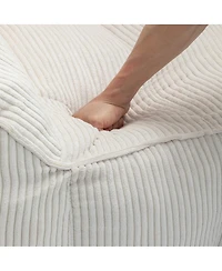 Streamdale Furniture Giant Corduroy Bean Bag Chair with Armrests