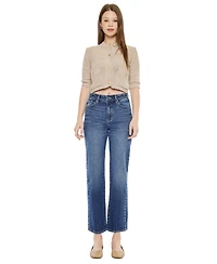 KanCan Women's Ashley High Rise True Straight Jeans