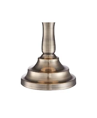Regency Hill Traditional Accent Table Lamps 19 1/4" High Set of 2 Brass Shade Touch On Off for Bedroom Bedside Office