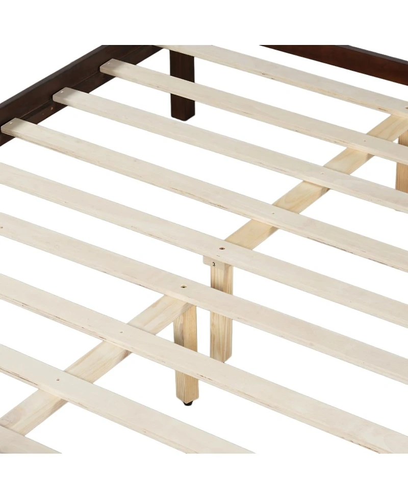 Streamdale Furniture Minimalist Flat Panel Bed with Headboard and Footboard