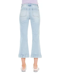 KanCan Women's Angelina High Rise Crop Flare Jeans