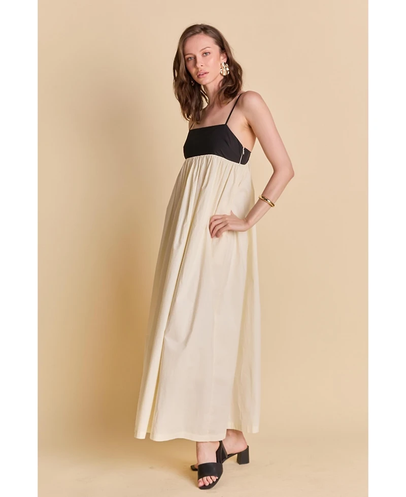 La'Ven Women's Colorblock Sleeveless Maxi Dress