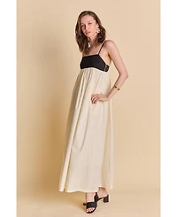 La'Ven Women's Colorblock Sleeveless Maxi Dress