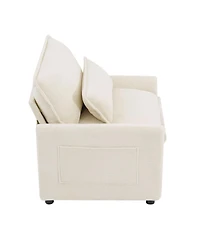 Streamdale Furniture Modern 31.9" Plush Upholstered Accent Chair with Side Storage Pockets