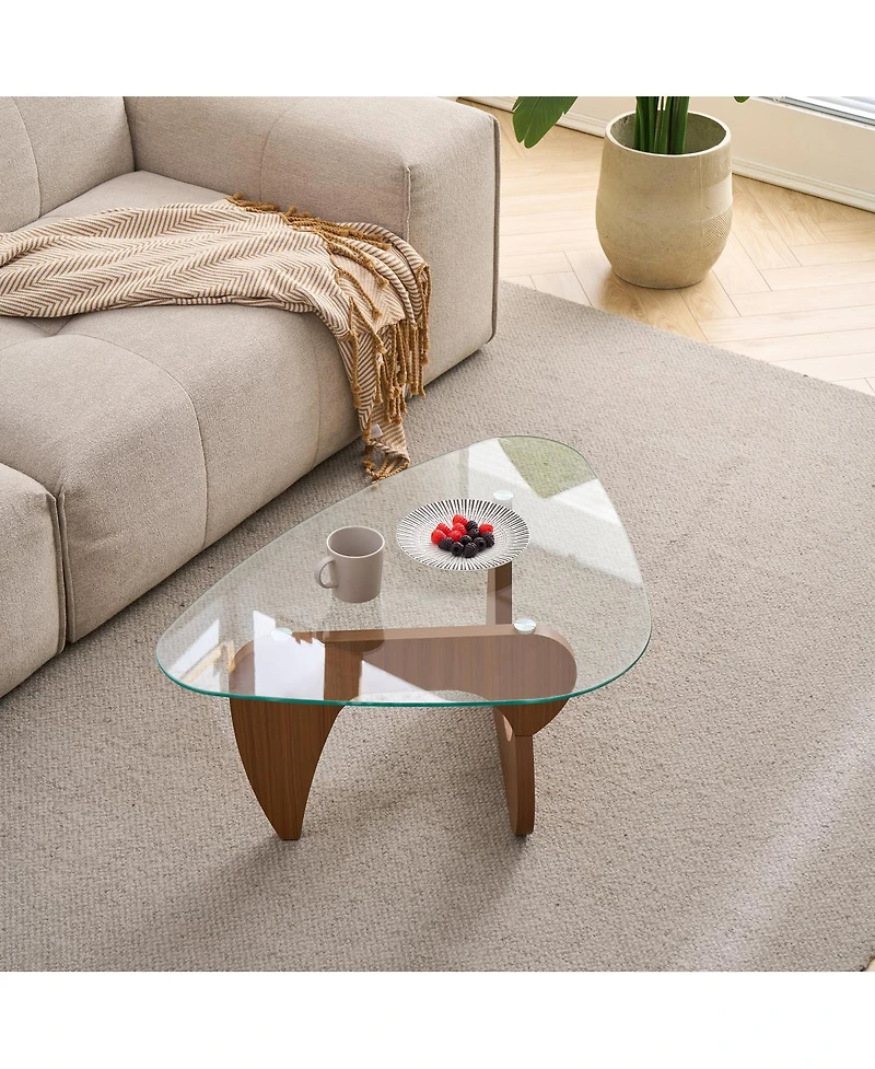 Streamdale Furniture Mid-Century Modern Wood Coffee Table for Living Room